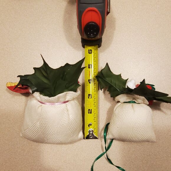 Christmas sack ornament pair vintage - Picture 7 of 7